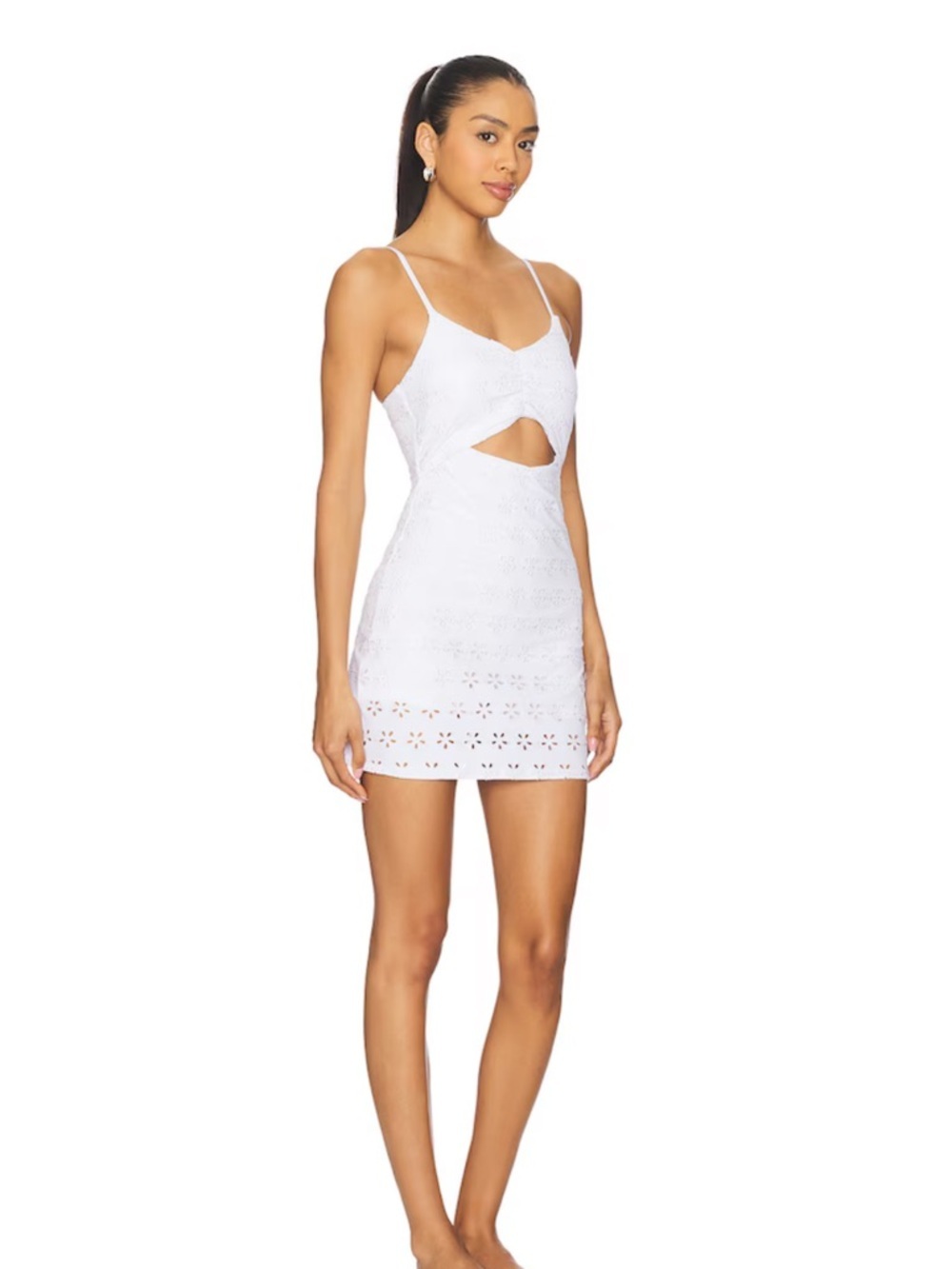 BEACH RIOT Sloane Dress in White Magnolia Eyelet - Picture 3 of 8